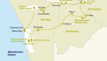 Afrika Rundreise: Namibia, Botswana & Simbabwe